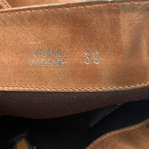 Aldo Brown Leather Block Heel Riding Boots Size 39 Women’s - Picture 4 of 11